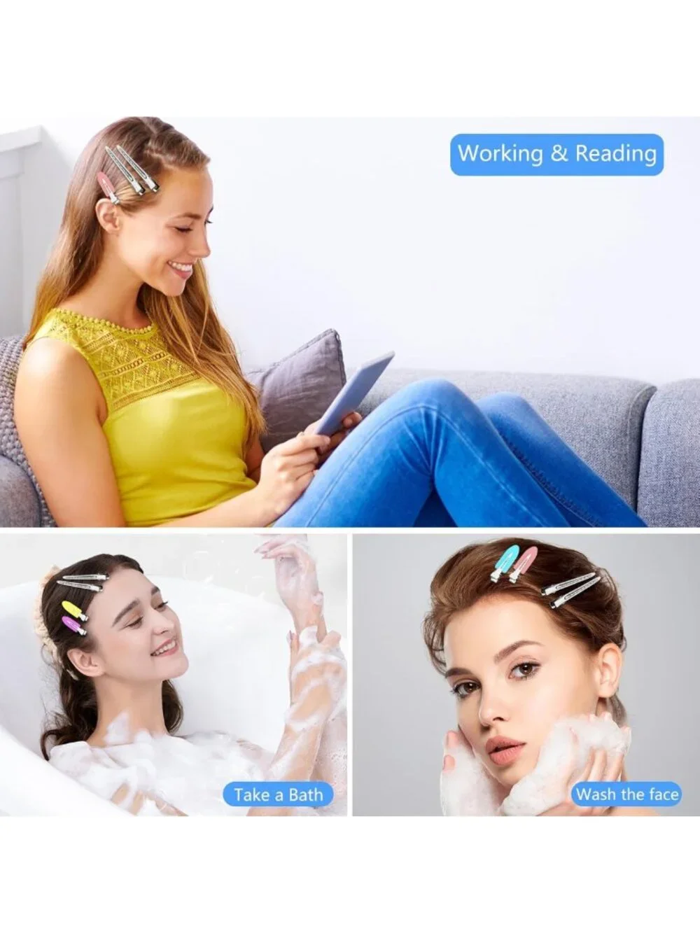 30PCS Heavy Duty Metal Hair Clips, Duck Bill Styling Pins for DIY & Salon Use